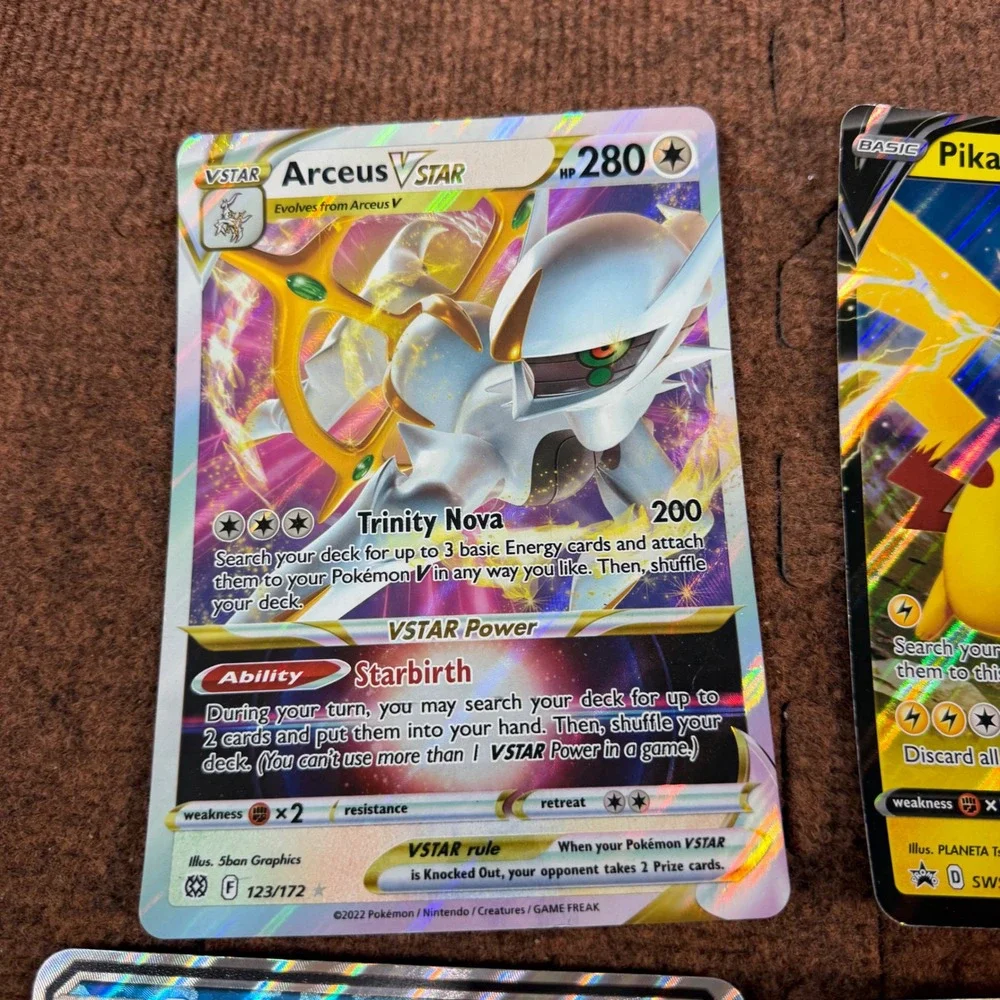 Pokemon Jumbo Cards Lot Arceus VSTAR Pikachu V Primarina GX Incineroar GX 4pc